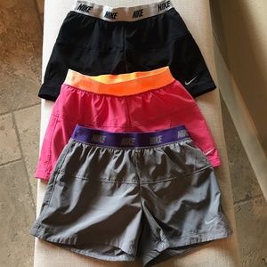 3 Pairs of Nike Shorts Girls Size M